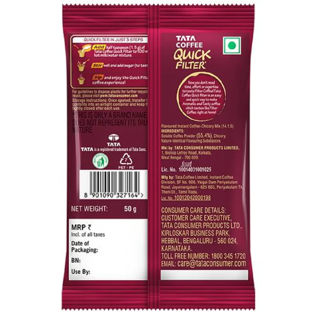 Tata Coffee Quick Filter - Authentic Taste, 50 g-8.webp